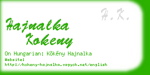 hajnalka kokeny business card